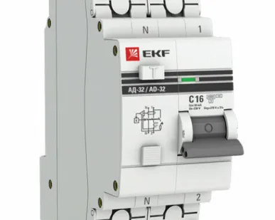 фото Выключатель автоматический дифференциальный АД-32 2п 16А 30мА PROxima