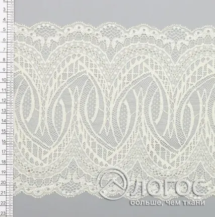 Фото №0 Кружево стрейч гипюр арт. 65007, молочный