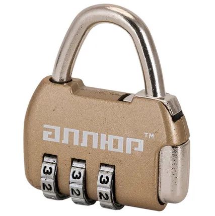 Фото №0 Замок навесной кодовый_УЗК Аллюр ВС1К-35/4 (HA806) GP (35xd=4) цинк золото