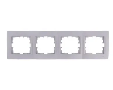 фото Рамка 4-м Karina горизонт. матов. серебр. LEZARD 707-4300-149