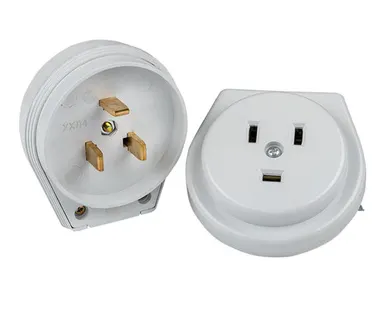 фото Разъем РШ-ВШ 32А 250В 2P PE (СУ) пластиковый бел. EKF...