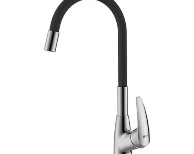 фото Смеситель Lemark Linara LM0415C-Black для кухни с гибким изливом