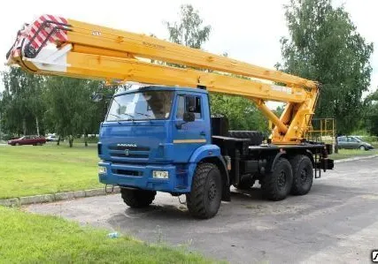 Фото №0 Автогидроподъемник ВС-28К на шасси КАМАЗ-5350 (6х6) (трехколен.)