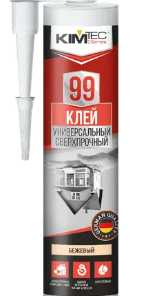 Фото №0 KIM TEC 99 Клей 280мл бежевый сверхпрочный универсальный (03-01-99)