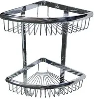 фото Полка угловая овальная двойная 23см MAGNUS рифленая 85341