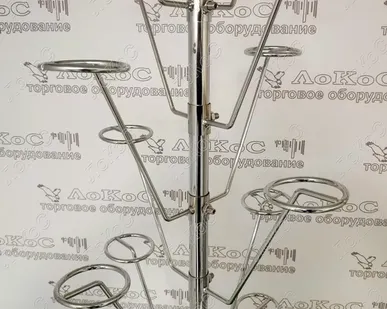 фото Вешало для головных уборов 20 держателей , черное/хром