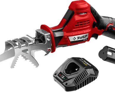 фото ЗУБР 12В, 2 АКБ (2Ач), в коробке, пила сабельная. СПЛ-125-22