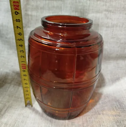 Фото №0 Банка стеклянная коричневая из под меда 2 л. СССР .