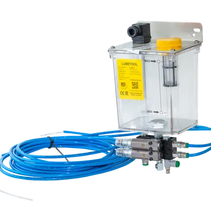 Фото №0 70.005.3_(MINI-SG-2/2.2L) - Станция микросмазки, бак 2,2л, подача - 2 выхода по 2...41мм3/цикл, коаксиальные трубки - 5м