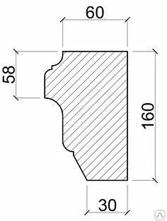 Фото №0 Наличник Н 121 известняк белый 19 кг/м.п.
в