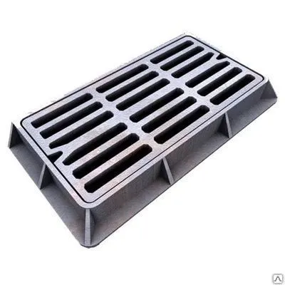 Фото №0 Дождеприемник ДБ2 чугунный прямоугольный 695х470х120мм