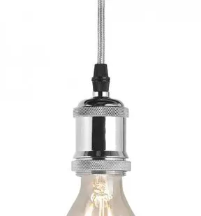 фото Патрон Подвес с патроном металлическим E27, 1 м, серебро, «Smartbuy»