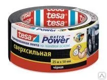 фото Тканевая лента ТПЛ чёрная tesa® 56382, 25мХ50мм