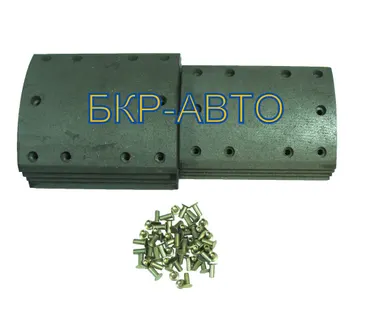 фото Накладки тормозные L1 11т D11Y10-034/35 на ось 8шт с заклёпкой