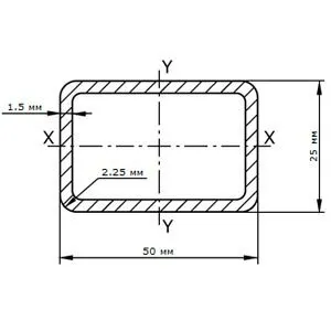 фото Труба профильная 50х25х1.5