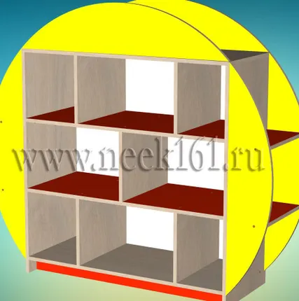 Фото №0 Л-40.41 Стеллаж "Колесо" для игрушек и пособий.