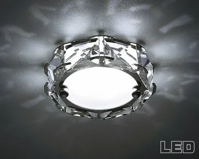 фото Светильник встраиваемый LED 4W 4200K круг S40 CH/W хром матовый Ambrella