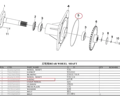 фото Кольцо уплотнительное фланца привода колеса SUNWARD SWL3210