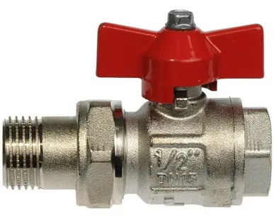 фото Кран шаровый с полусгоном (американкой) 1/2 бант MP-У