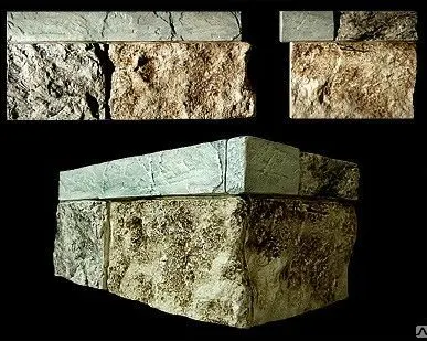 фото Арт. 12324 Сланец "АППАЛАЧИ" Внешний угол Розовый с эфектом мокрый камень