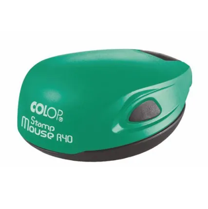 Фото №0 Печати-С COLOP Stamp Mouse R40 Оснастка для печати диам. 41,6 мм (Бирюзовый, Синий)