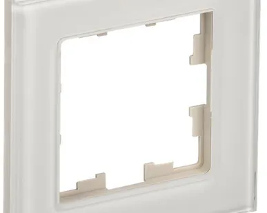 фото Рамка 1-м BRITE РУ-1-2-БрВа стекло ванильн. IEK BR-M12-G-K10