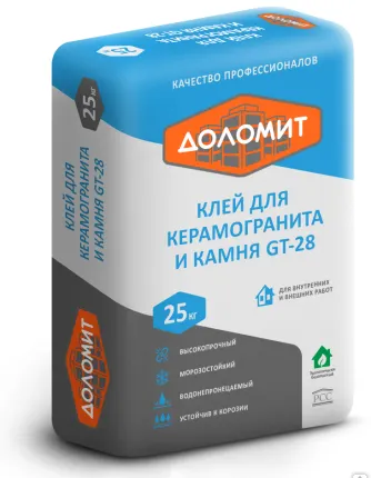 Фото №0 Клей для керамогранита и камня для внутренних и наружных работ Доломит, 25