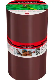 фото Лента-герметик 300мм*10,0 м NICOBAND коричневая