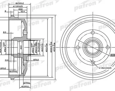 фото PDR1057 Барабан тормозной