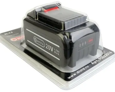 фото Аккумулятор ДИОЛД 90022016, Li-Ion, 20 В, 4 А·ч, 1 шт.