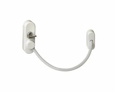 фото Детский замок (блокиратор) с тросиком и ключом Elementis, белый