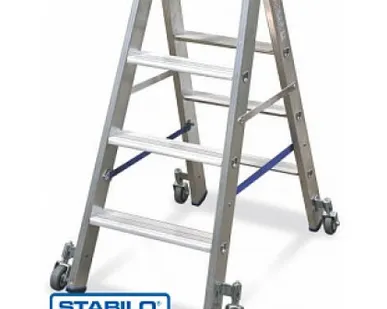 фото Стремянка двусторонняя с роликами KRAUSE STABILO 12