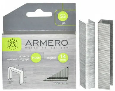 фото Скобы (1000 шт; 14 мм; тип 53) для степлера ARMERO A312/010