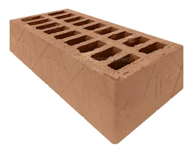 фото Кирпич керамический рядовой пустотелый утолщенный М 125