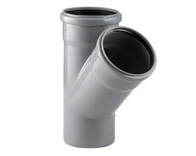 фото Тройник ВК ПП 125/125х45, серый,S