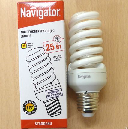 Фото №0 Лампа энергосберегающая Navigator 25/840 Е27
