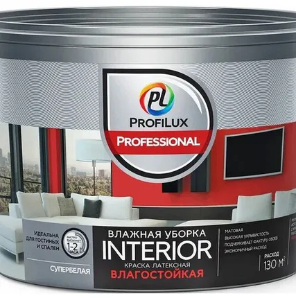 Фото №0 Краска акриловая Profilux Professional Interior матовая белый 0.125 л 2.5 кг