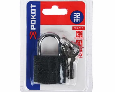 фото Замок навесной "Серый металл" 32мм