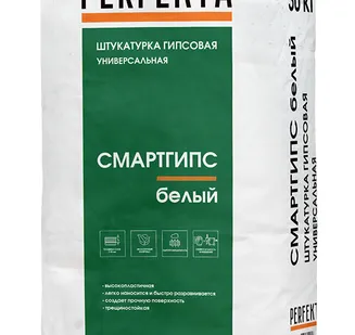 фото Штукатурка гипсовая PERFEKTA Гипстар МН белый 30кг