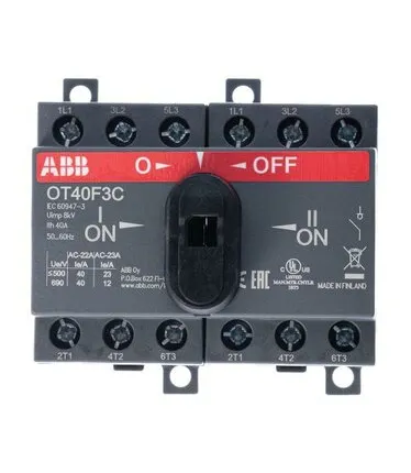 Фото №0 Рубильник реверсивный OT40F3C 40А (23А AC23) ABB