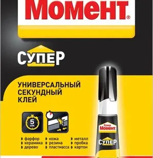 фото Клей секундный СУПЕР МОМЕНТ 3 г (мультикарта12шт)