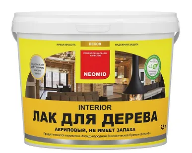 фото ЛАК ДЛЯ ДЕРЕВА INTERIOR NEOMID (НЕОМИД) 1 л