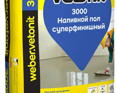 фото Суперфинишный наливной пол Weber vetonit 3000 25 кг