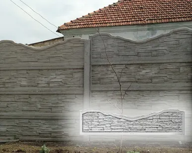 фото Плита еврозабора «Сланец резной» верх