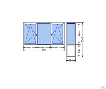 фото Теплое остекление балкона пластиковыми окнами под ключ, без доп. работ