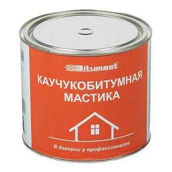 Фото №0 Мастика битумно-каучуковая 2 л Bitumast, гидроизоляционная