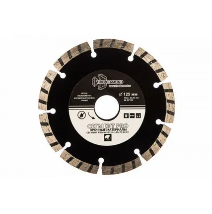 Фото №0 Диск алмазный отрезной Сегмент PRO (125х22.23 мм) TRIO-DIAMOND