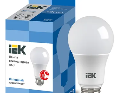 фото IEK Лампа светодиод. 7/6500/Е27/A60 шар IEK
