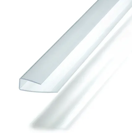 Фото №0 Профиль торцевой UP 10мм прозрачный L=2.1м Полигаль