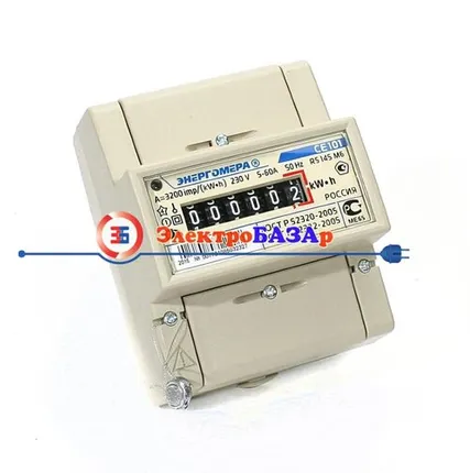 Фото №0 Счетчик СЕ 101 R5 145 М6 5-60А DIN-рейка